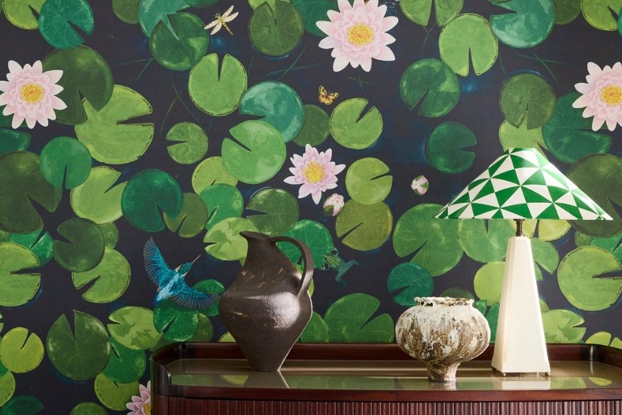 Little Greene wallpaper 'Lily Pads'