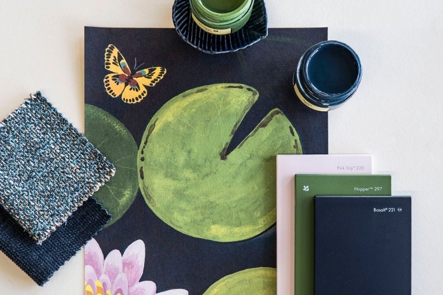 Little Greene paint and wallpaper mood board